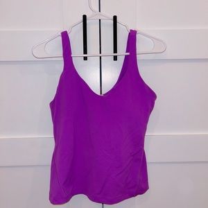 LULULEMON moonlit magenta long align tank size 10